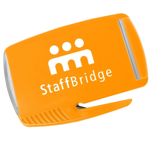 Letter opener and staple remover, holds standard business card.... from ASI 52840 Evans Manufacturing