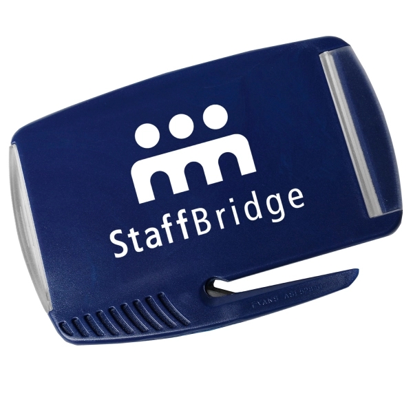 Letter opener and staple remover, holds standard business card.... from ASI 52840 Evans Manufacturing