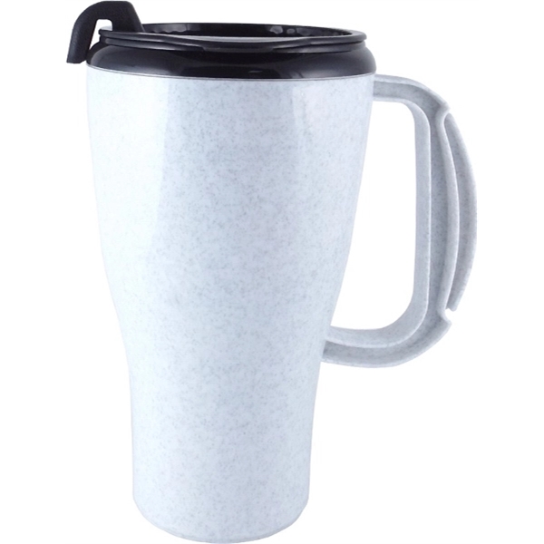 16 oz travel mug with double wall insulation, snap on thumb... from ASI 67075 Leprechaun Promotions, LLC / Leprechaun Promotions