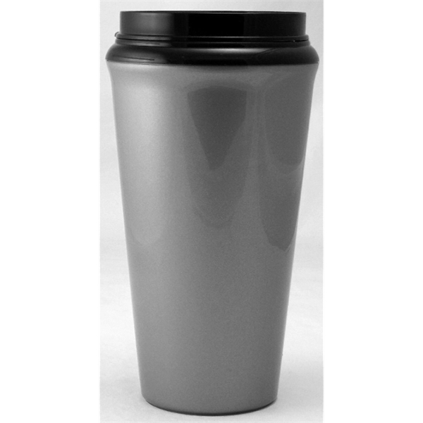 16 oz travel tumbler with double wall insulation and snap on... from ASI 67075 Leprechaun Promotions, LLC / Leprechaun Promotions