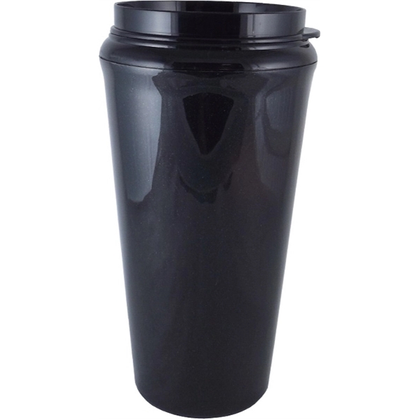 16 oz travel tumbler with double wall insulation and snap on... from ASI 67075 Leprechaun Promotions, LLC / Leprechaun Promotions