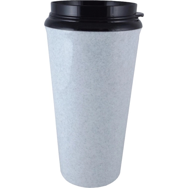 16 oz travel tumbler with double wall insulation and snap on... from ASI 67075 Leprechaun Promotions, LLC / Leprechaun Promotions