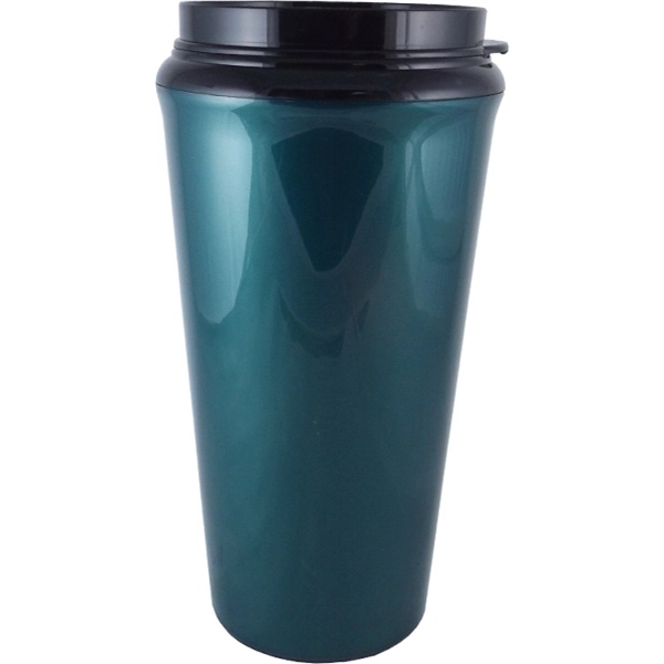 16 oz travel tumbler with double wall insulation and snap on... from ASI 67075 Leprechaun Promotions, LLC / Leprechaun Promotions
