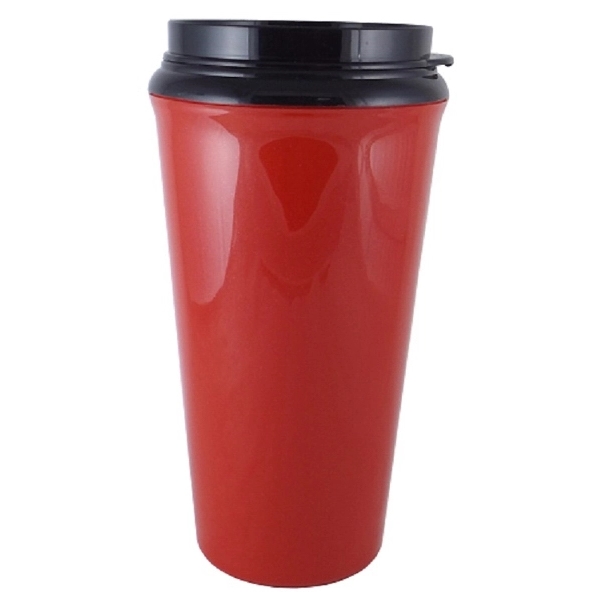 16 oz travel tumbler with double wall insulation and snap on... from ASI 67075 Leprechaun Promotions, LLC / Leprechaun Promotions