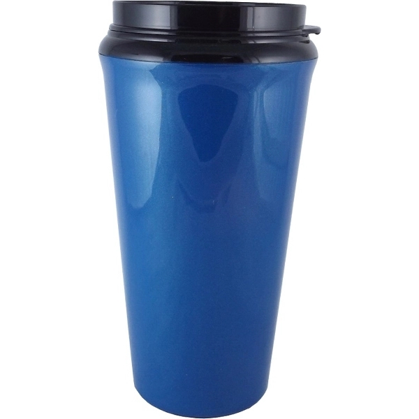 16 oz travel tumbler with double wall insulation and snap on... from ASI 67075 Leprechaun Promotions, LLC / Leprechaun Promotions