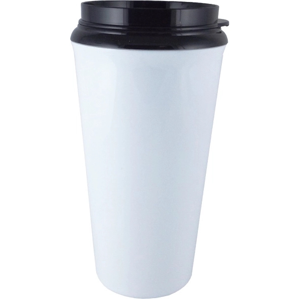 16 oz travel tumbler with double wall insulation and snap on... from ASI 67075 Leprechaun Promotions, LLC / Leprechaun Promotions