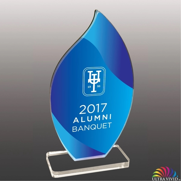 3/8" thick acrylic award with clear base and customization.... from ASI 72521 Morris Magnets