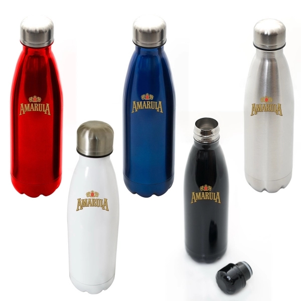 Double wall 18/8 grade stainless steel thermal bottle with vacuum insulation... from ASI 40544 Binaco / Binaline