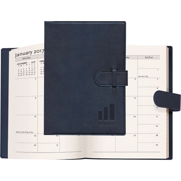 7" x 9.5" perfect bound journal with strap closure, deboss imprint,... from ASI 91340 Journalbooks/Timeplanner Calendars
