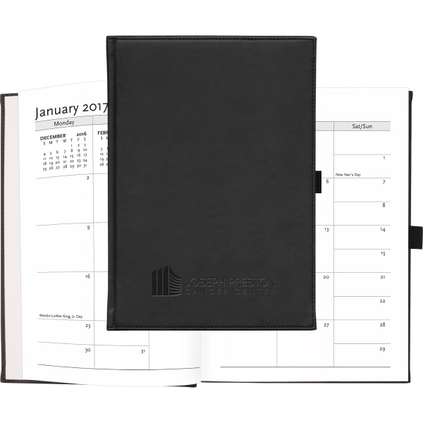 7" x 9.5" case bound Pedova journal with deboss imprint, 12-month... from ASI 91340 Journalbooks/Timeplanner Calendars