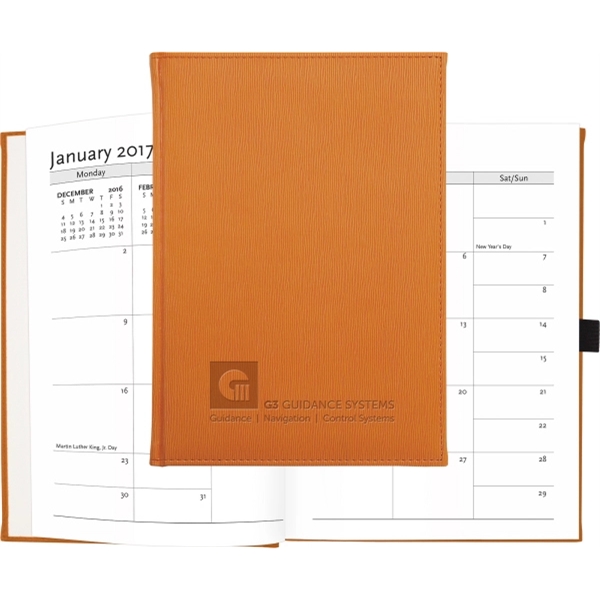 7" x 9.5" Vibrant book-bound journal with deboss imprint, 12 month... from ASI 91340 Journalbooks/Timeplanner Calendars