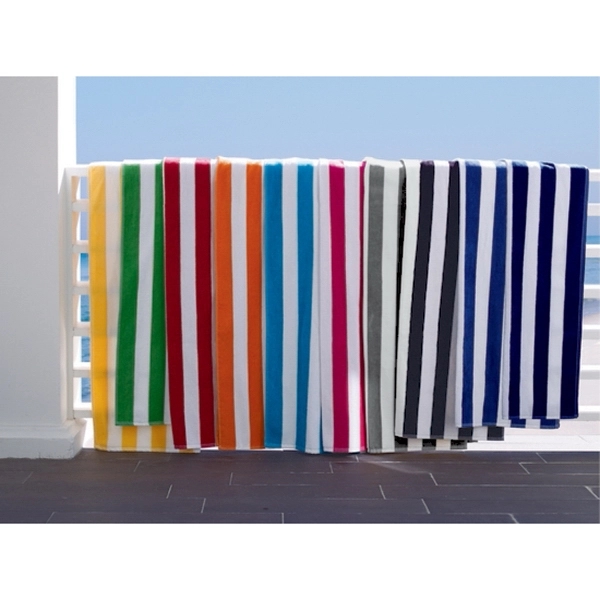 30" x 60" basic weight striped towel.... from ASI 91605 Towel Specialties