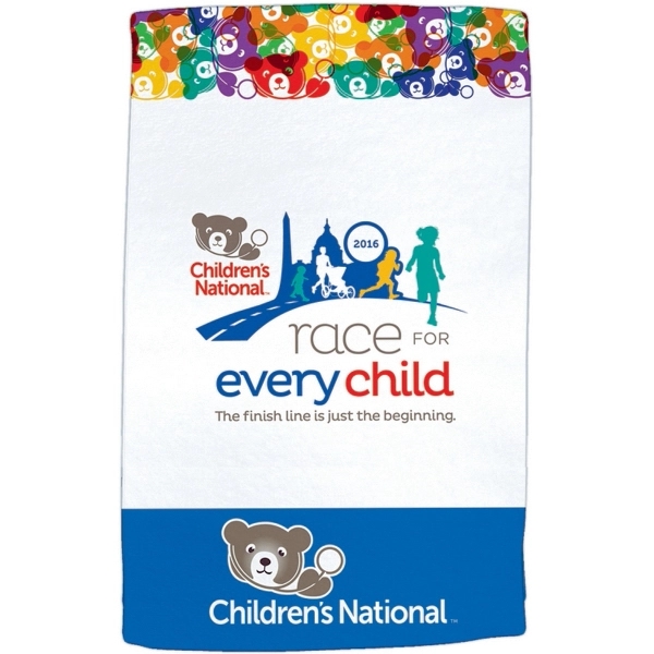 ColorFusion standard rally towel measuring 11" x 17" with edge-to-edge designs... from ASI 91605 Towel Specialties