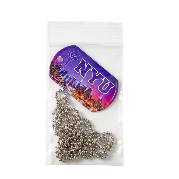 Stainless Steel Dog Tags with full color imprint and 30" ball... from ASI 79933 Prorose Inc / ProRose