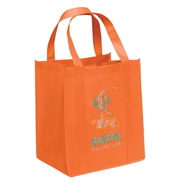 Non-Woven Polypropylene grocery tote with dual reinforced handles.... from ASI 37940 Bag Makers Inc