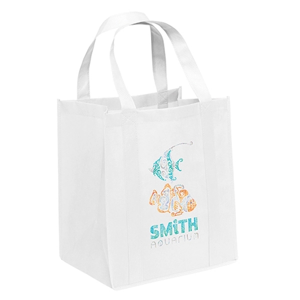 Non-Woven Polypropylene grocery tote with dual reinforced handles.... from ASI 37940 Bag Makers Inc
