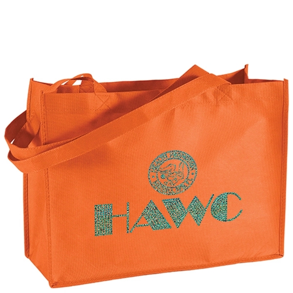 Non-Woven Polypropylene Tote with strong stitched seams and side/bottom gussets.... from ASI 37940 Bag Makers Inc