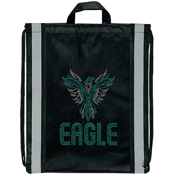 Non-Woven Backpack with two 1" wide reflective safety stripes and sturdy... from ASI 37940 Bag Makers Inc