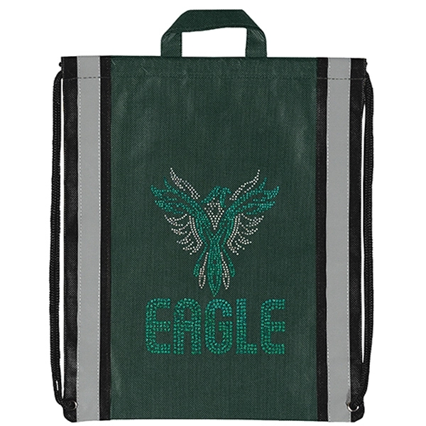 Non-Woven Backpack with two 1" wide reflective safety stripes and sturdy... from ASI 37940 Bag Makers Inc