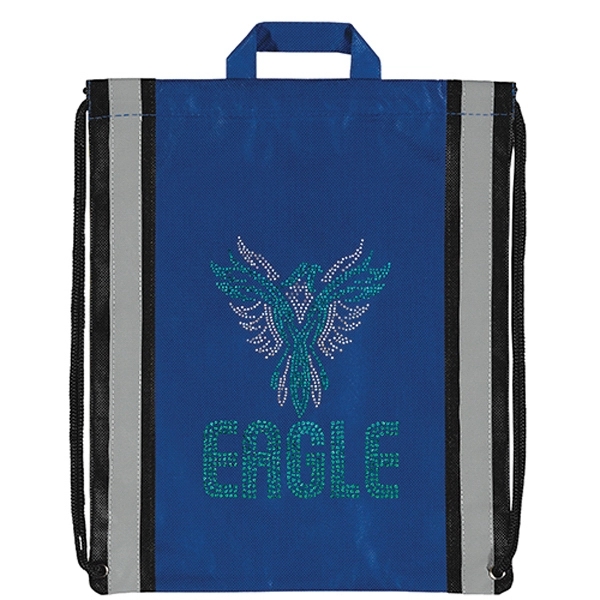 Non-Woven Backpack with two 1" wide reflective safety stripes and sturdy... from ASI 37940 Bag Makers Inc