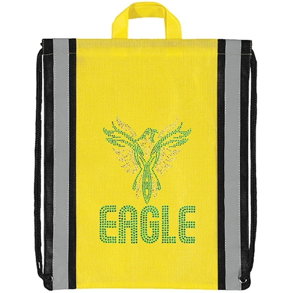 Non-Woven Backpack with two 1" wide reflective safety stripes and sturdy... from ASI 37940 Bag Makers Inc