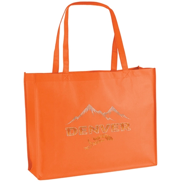 Non-Woven Polypropylene Tote with strong stitched seams and side/bottom gussets.... from ASI 37940 Bag Makers Inc