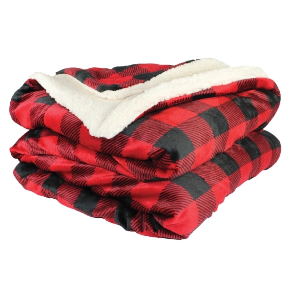 Sherpa Throw Blanket - Soft faux mink sherpa throw size 50x60".... from ASI 98085 Wolfmark