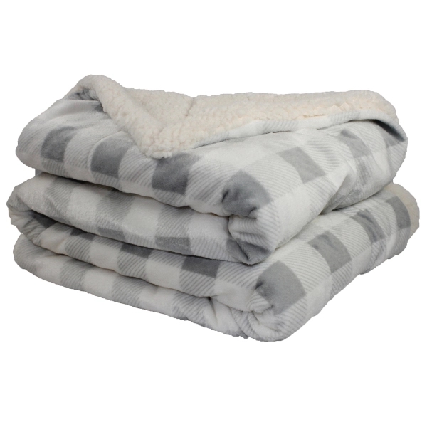 Sherpa Throw Blanket - Soft faux mink sherpa throw size 50"... from ASI 98085 Wolfmark