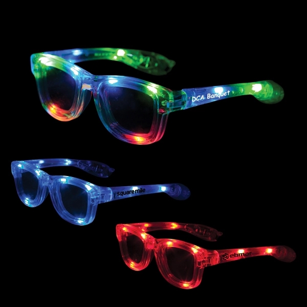 Adult-sized light-up eyeglasses made of plastic.... from ASI 98360 WOWLine / WOWLine®
