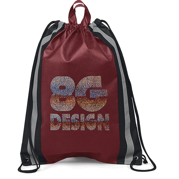 Non-Woven Backpack with two 1" wide reflective safety stripes and sturdy... from ASI 37940 Bag Makers Inc
