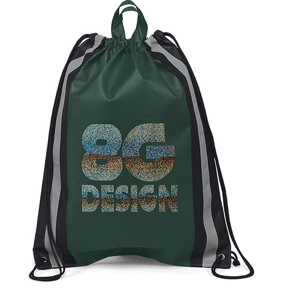 Non-Woven Backpack with two 1" wide reflective safety stripes and sturdy... from ASI 37940 Bag Makers Inc