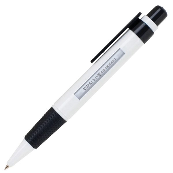 Click-action retractable window message ballpoint pen with 6 different rotating message... from ASI 90859 Tempo Industries Inc / Tempoline