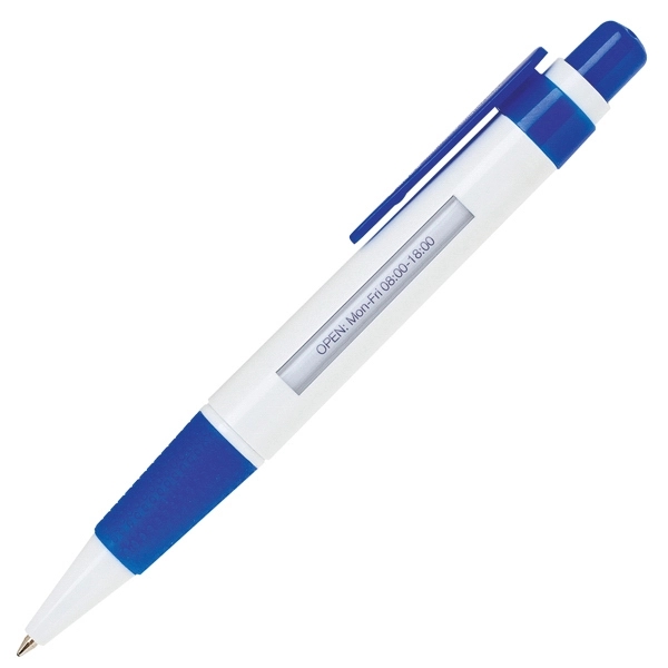 Click-action retractable window message ballpoint pen with 6 different rotating message... from ASI 90859 Tempo Industries Inc / Tempoline