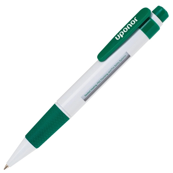 Click-action retractable window message ballpoint pen with 6 different rotating message... from ASI 90859 Tempo Industries Inc / Tempoline