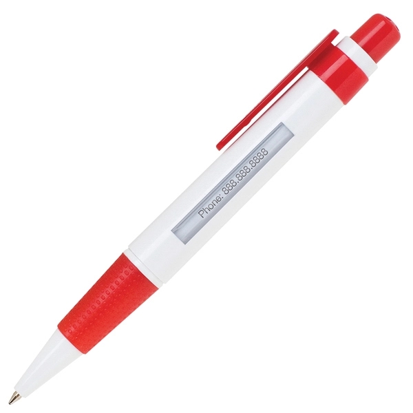 Click-action retractable window message ballpoint pen with 6 different rotating message... from ASI 90859 Tempo Industries Inc / Tempoline