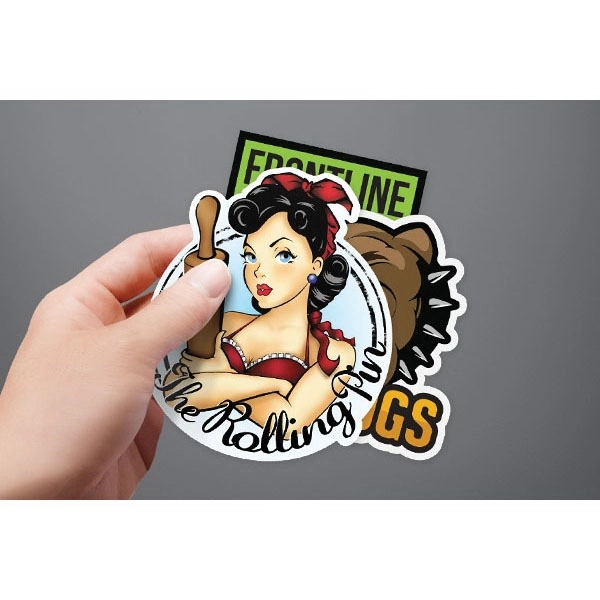 Die-cut singles stickers that are contour cut to the shape of... from ASI 89791 StickerYou