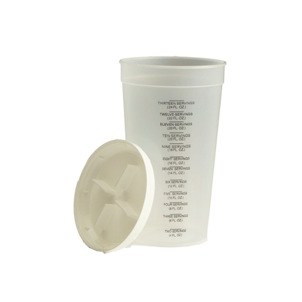 32 oz. plastic shaker cup with custom measurements... from ASI 91265 ZZ CLOSED - Timberwolf Products / Timberwolf