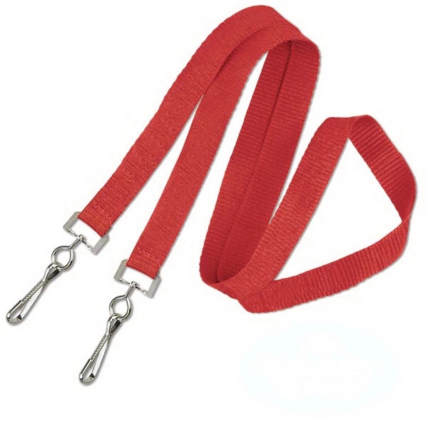 Event-style custom silkscreen lanyard features 2 hooks to keep credentials facing... from ASI 79898 Promovision / PROMOVISION