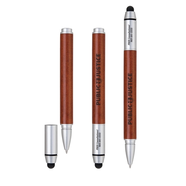 Cap Off Stylus Pen with wood or metal options.... from ASI 31517 Admart Products / Admart Line
