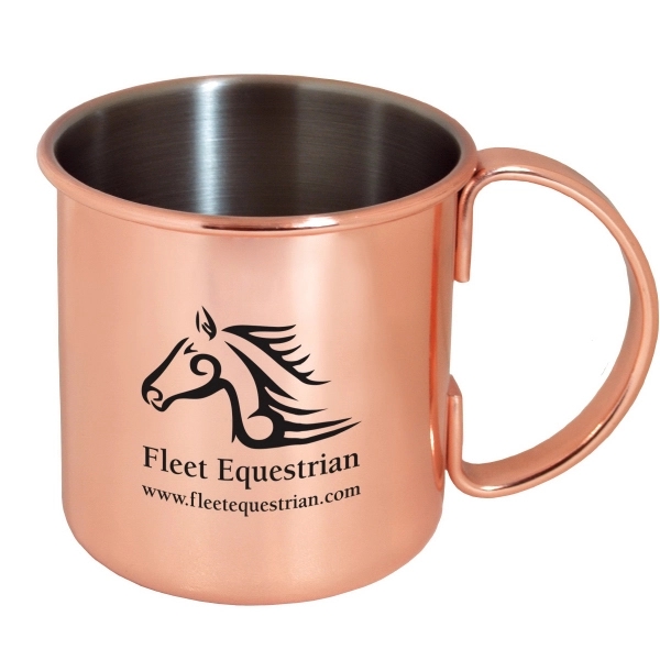 16 oz Capacity Copper Coated Stainless Steel with Mirror Finish Exterior... from ASI 40544 Binaco / Binaline
