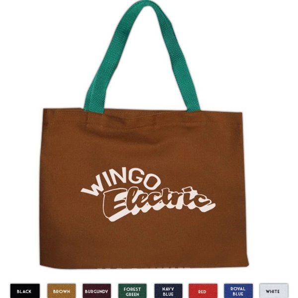 10oz colored canvas flat tote bag.... from ASI 63009 J I T Manufacturing Inc / Just in Time JIT Promo