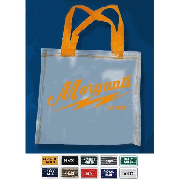 10ga clear vinyl flat tote bag.... from ASI 63009 J I T Manufacturing Inc / Just in Time JIT Promo