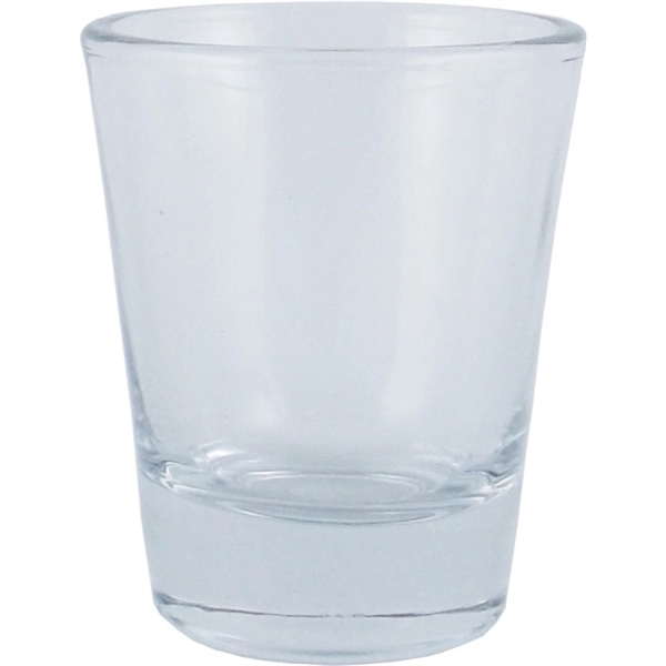 Durable 1.5 oz. clear shot glass, ideal for events, promotions, and... from ASI 67075 Leprechaun Promotions, LLC / Leprechaun Promotions