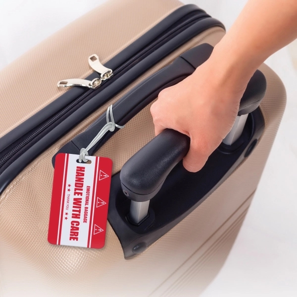 Durable luggage tags made of heavy-duty laminated PVC. Add your custom... from ASI 79898 Promovision / PROMOVISION