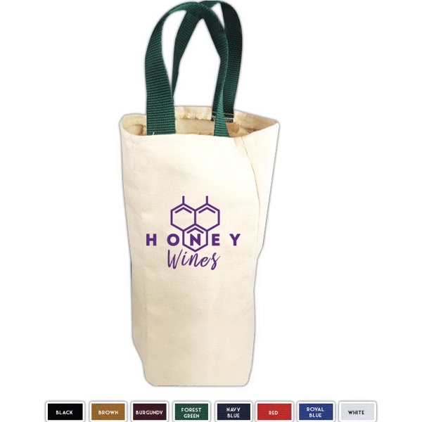 10oz natural canvas wine tote.... from ASI 63009 J I T Manufacturing Inc / Just in Time JIT Promo