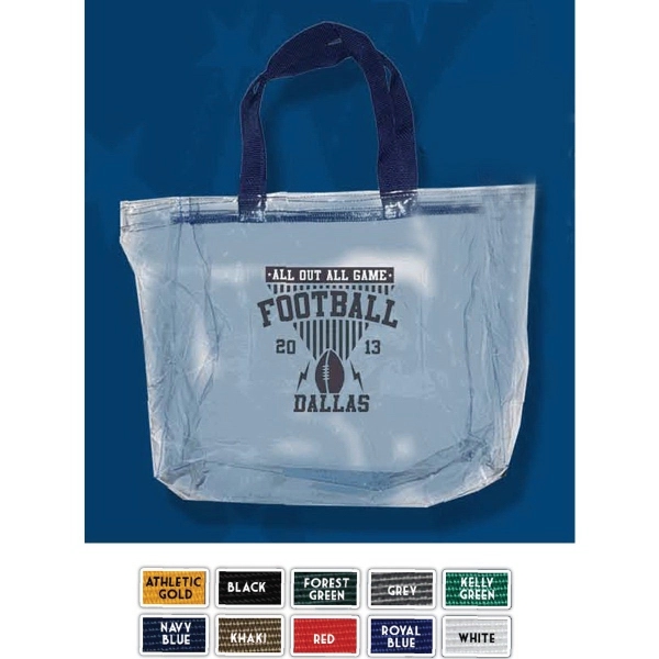 10ga clear vinyl stadium tote.... from ASI 63009 J I T Manufacturing Inc / Just in Time JIT Promo