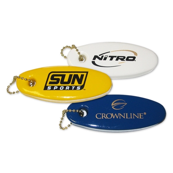 Oval shaped vinyl-coated floating key tag.... from ASI 79970 Pro-Sports Foam Products