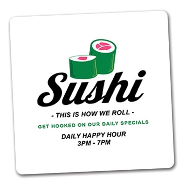 Square Coasters are 4" x 4" - printed in full color... from ASI 43530 California Tattoos