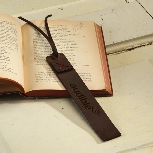 USA-made leather bookmark with tassels, available in several colors with 11... from ASI 88060 Snugz/USA Inc / SnugZ USA®