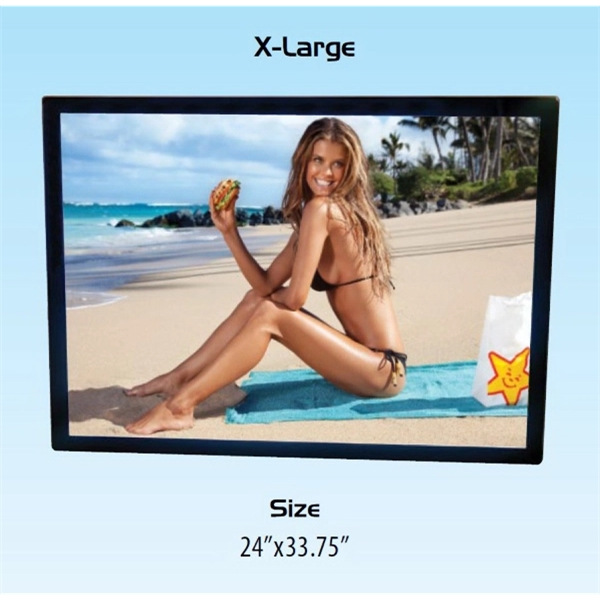 24" x 33.75" LED backlit aluminum sign with changeable graphics.... from ASI 30442 Above & Beyond Advertising Products / PromoAdLine